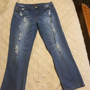 L&B jeans.  Distressed size 18. Never worn